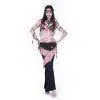 Enthusiastic Free Size Practice Tribal Belly Dance Wear In Pink / Green Color