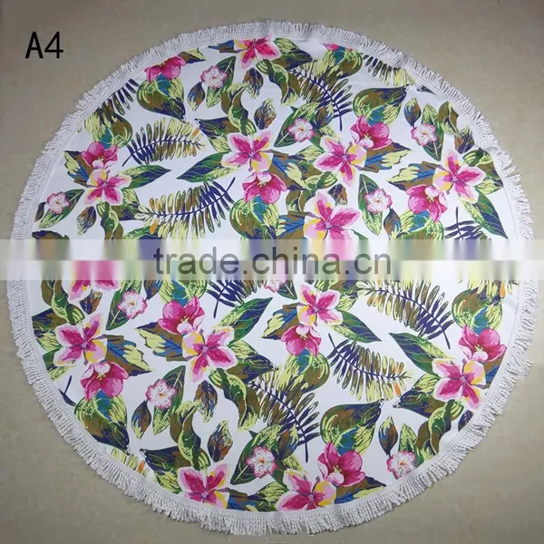 330g Morning Glory Printed Beach Towel/jkr Muti Design Round Table Towel Shawl Yoga Mat Bath Towel Beach Towels/ Beach Towels