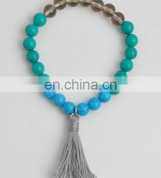 Gem Stone Beads Tassel Bracelet photo-4