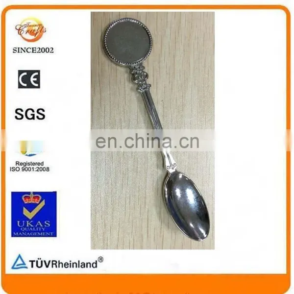 Have Mould Cheaper Round Circle Blank Space Nickel Souvenir Spoon