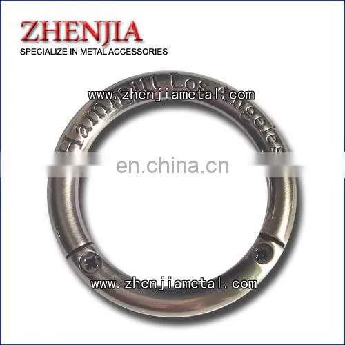 Metal Bag o Ring Satin Gun Color Finish