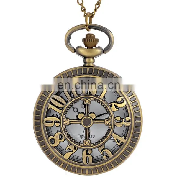 Men Mechanical Wind Hand Vintage Pocket Watch Steampunk NJ095 photo-3