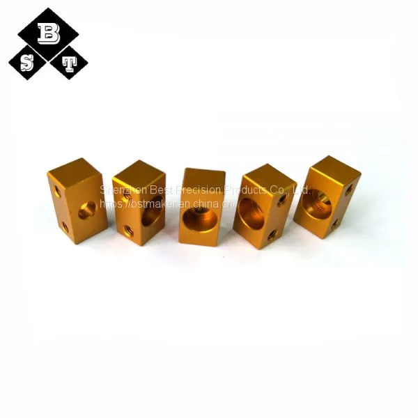 Custom Red Anodized Bearing Bracket Custom CNC Aluminum Milling Case Billet Machined Parts photo-4
