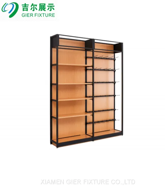 Metal and Wood Supermarket and Stationery Display Racks Light Duty Hot Sale Store Display Rack