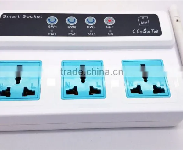 2200W 10A QUADBAND SMS/CALL Remote Controlled GSM Power Socket With 3 Outlets Which Also Supports Temperature Control photo-2