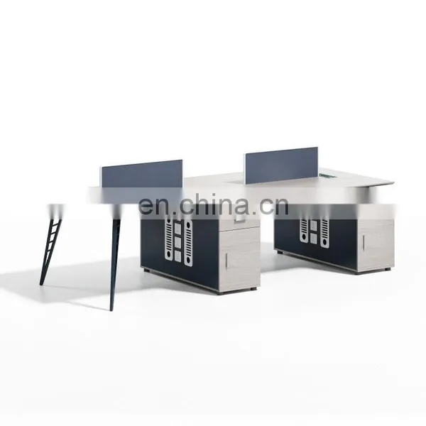 Contemporary Luxury Office Furniture High Tech Metal Wood Table Modern Executive Computer Office Desks With Drawer photo-3