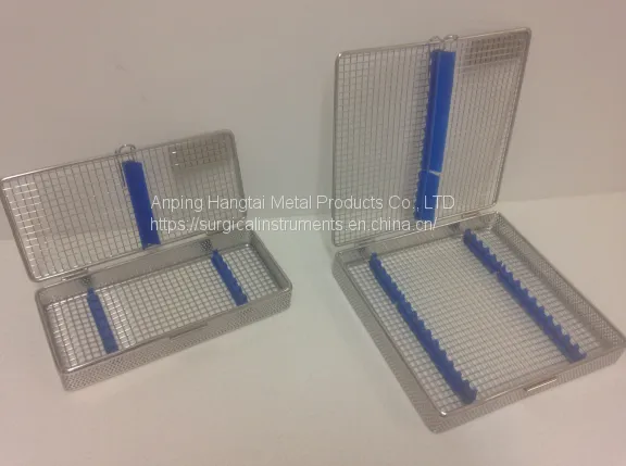 Sterilisation Basket With Silicone Inserts Laparoscopy Trays photo-3