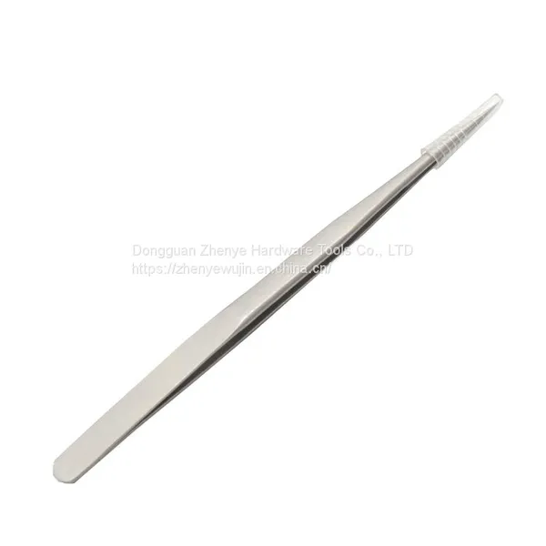 Stainless Steel Precision Sandblasting Tweezers Extremely Fine Pointed Straight Elbow IC Chip Electronic Super Hard Tweezers Clamp SS-11 Tweezers photo-4