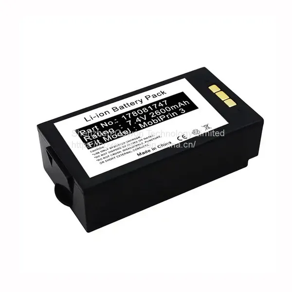 7.4V 2600mAh Li-ion Rechargeable Replacement 178081747 MobiPrin 3 Battery for MobiWire POS Payment Terminal