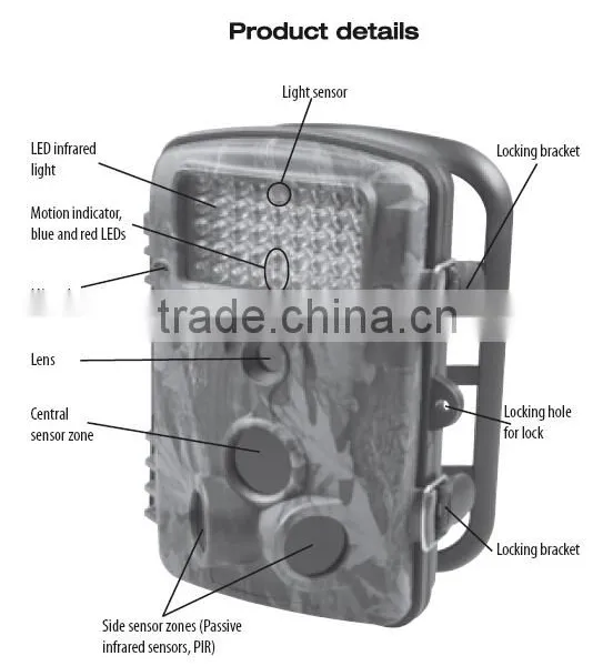 120 Degree Wide View Angle Trail Hunting Game Camera With 1080P FHD photo-2