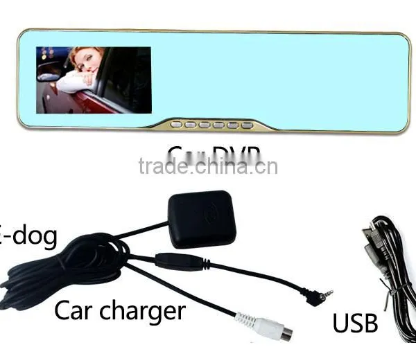 Car Rearview Mirror Universal Tachograph With 4.3 Inch HD LCD Display With One Way DVR photo-3