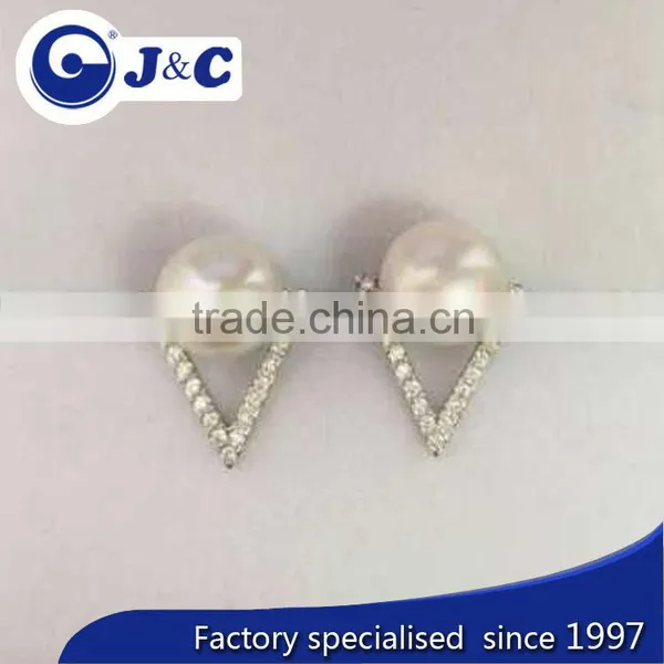 Fashion Real Nature White Pearl Earring,pearl Eardrop,pearl Ear Stud,pearl Ear Nail photo-3