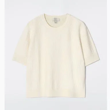 Standard Version of Merino Wool Blended Short-sleeved T-shirt 2025 Spring New Product