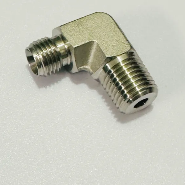High Pressure 316L Male NPT Thread to Double Ferrule Tube Elbow Connector photo-2