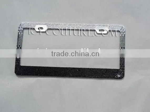 Custom Color OMBRE Crystal BLING License Plate Frame photo-2