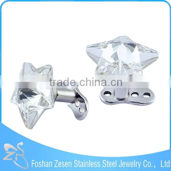 Micro Dermal Body Jewelry Anchor G23 Titanium Crystal Implant Piercing Jewelry photo-5