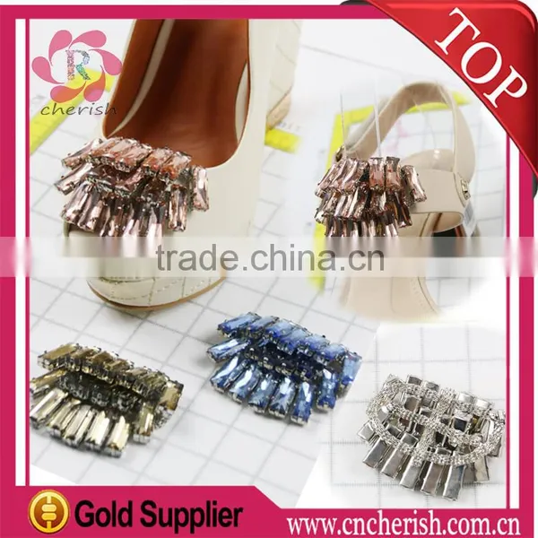 Fashion Hight Quality Ladies Rhinestone Shoe Buckles,bule Color,customize Shoes Decorative photo-2