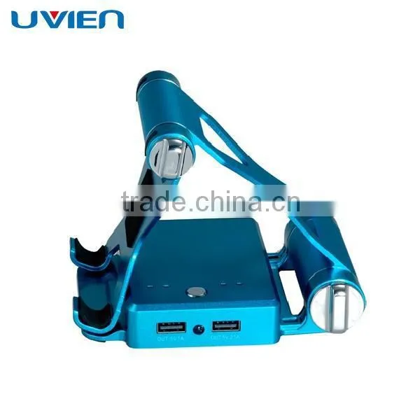 10400mAh Dual USB Foldable Mobile Power Bank With Mount Stand and LED Light photo-3