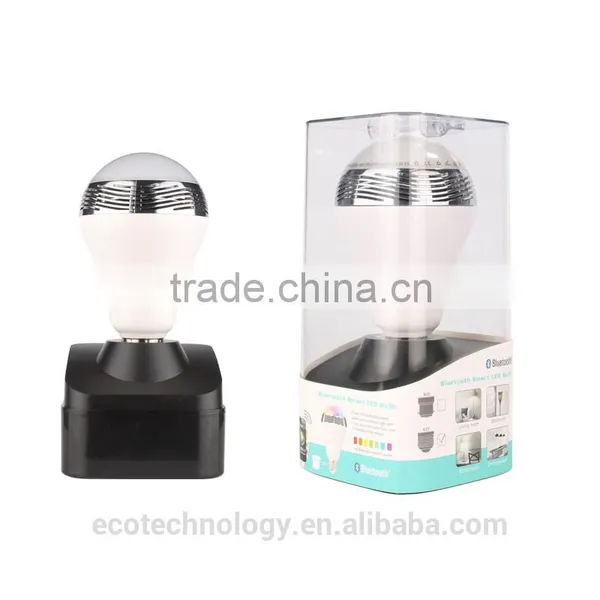 BL05 Bluetooth 4.0 Music Audio LED Speaker 7 Colors Bulb LED Light Lamp White E27 Mobilephone App Control For Iphone Samsung photo-6