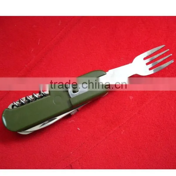 Outdoor Camping Stainless Steel Picnic Cutlery Set With Knife Fork Spoon Saw Opener photo-3