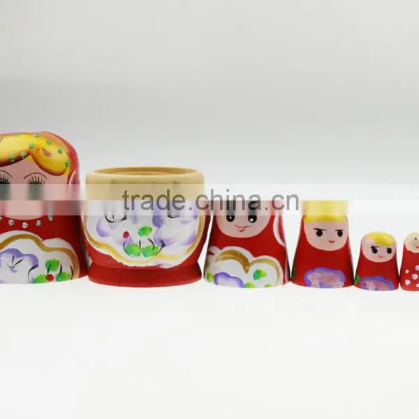 2016 Hot Sale Custom Printing Wooden Chinese Factory Nesting Dolls Set photo-5