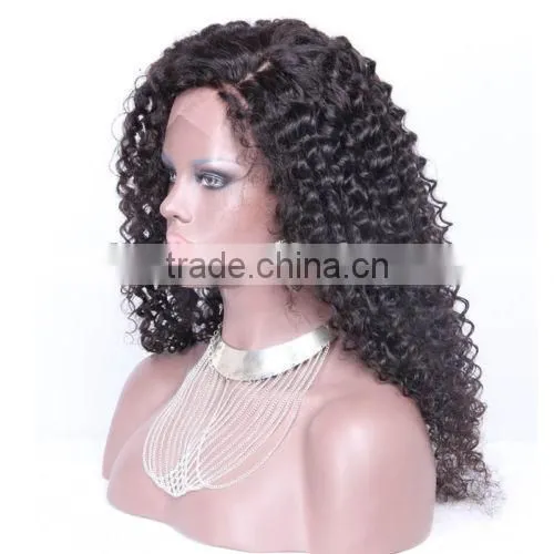 Kinky Curly Braizlian Hair Full Wig Lace Front Wig for Black Women photo-3