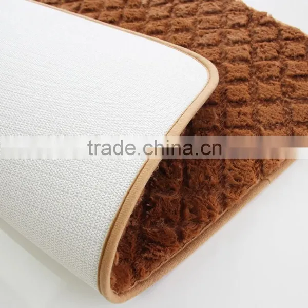 High Quality Soft Floor Mat Bath Room Mat With Anti Slip Base photo-5