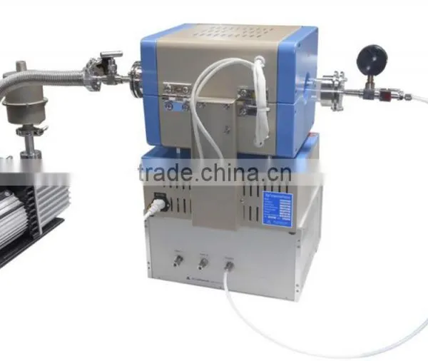 Mini CVD Tube Furnace System With 2 Channel Gas Mixer, Vacuum Pump, and Vacuum Gauge - OTF-1200X-S50-2F photo-2