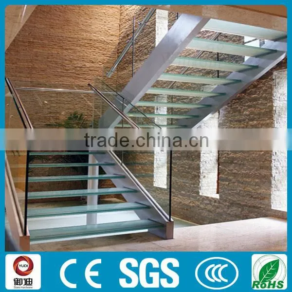 Decorative Modern Indoor Stainless Steel Glass Stairs Supplier's Choice photo-2