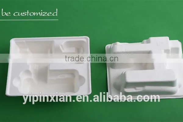 Biodegradable Electronic Packaging Box Disposable Bagasse Tray Compostable Gps Tracker Packaging photo-2