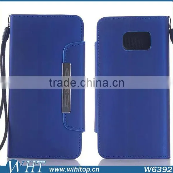 Scrub Hand Wallet Leather Case With Card Slot For Samsung Galaxy S6 photo-4