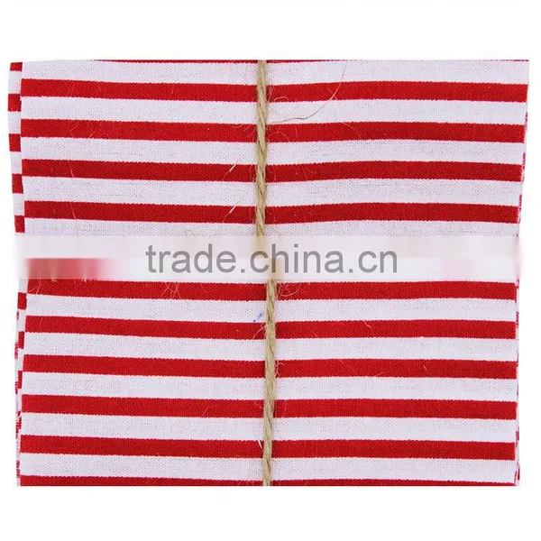 Red Colour Cross Grain Cotton DIY Fabric photo-4