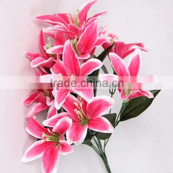 Artificial Lily Type and Oriental Lily Variety Silk Flowers photo-3