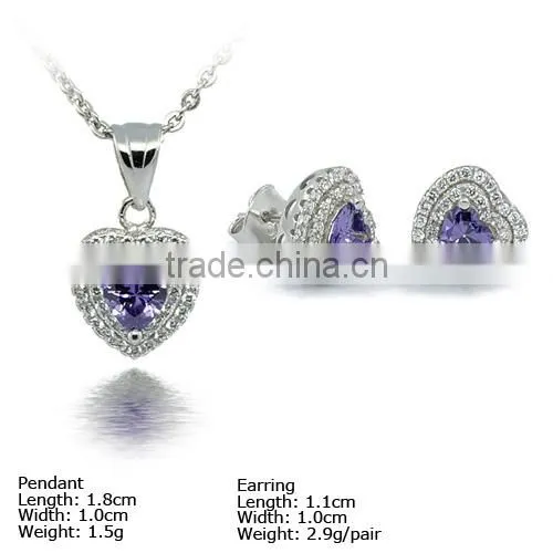 [SZH-1208] 925 Silver Jewelry Set With CZ Stones, Micro Pave Setting, Wedding Jewelry Sets. photo-5