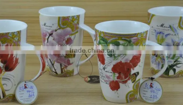 11OZ Cute Cat Design Full Decal Print Tea Cups, Shiny Surface Porcelain Mug, KL5021-953 photo-5