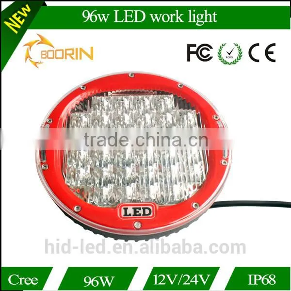 Top Sale Black/ Red Automobile 4x4 Accessories 4wd Offroad 9 Inch 96w Round Led Working Light Led Driving Lights photo-6