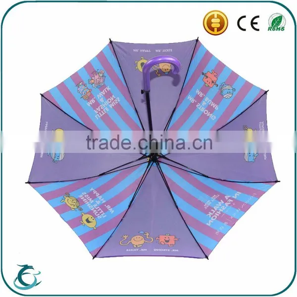 China Brand Wholesale Durable Fiberglass Ribs Crook Handle Umbrella photo-4