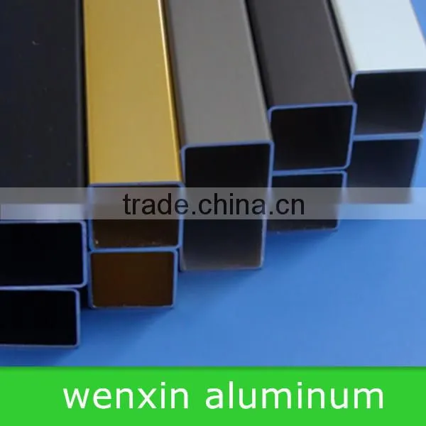 Gold Oxidiztion Aluminium Square Tube and Black Aluminum Square Tube