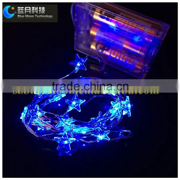 Long Life Time 3AA Battery Operated Copper Wire Star Light PVC Material With Transparent Lead Wire photo-4