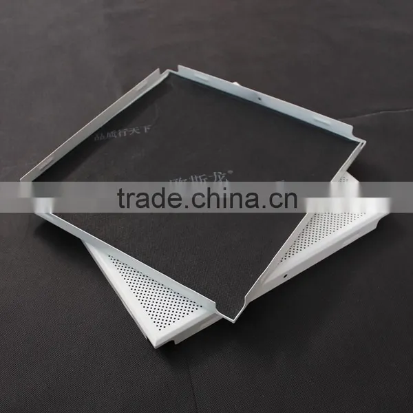 Sound Absorbed Fireproof Perforated Aluminum Sheet Metal Ceiling Tiles / Board photo-2