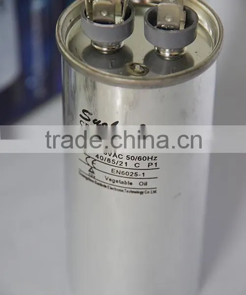 CBB65 25uF Metallized Polyester Film Capacitor 450VAC 50/60Hz factory price