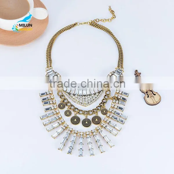 New Arrival Top Quality Z Design Fashion Necklace Women Choker Bib Crystal Necklace Statement Neckalces photo-4