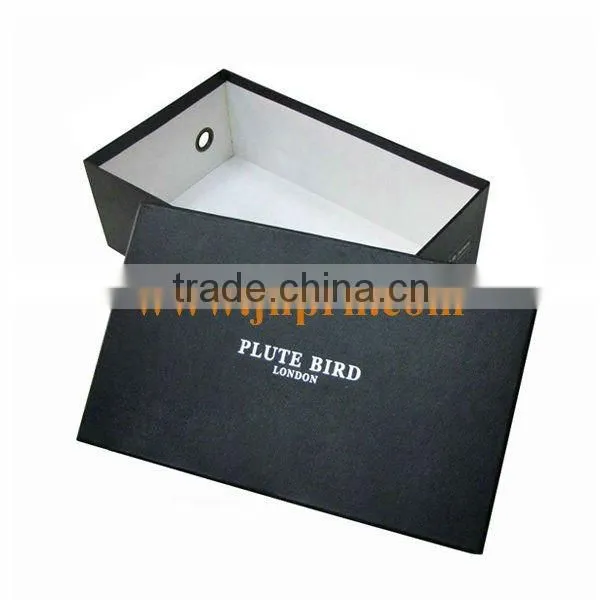 Black Cardboard Shoe Box Packaging