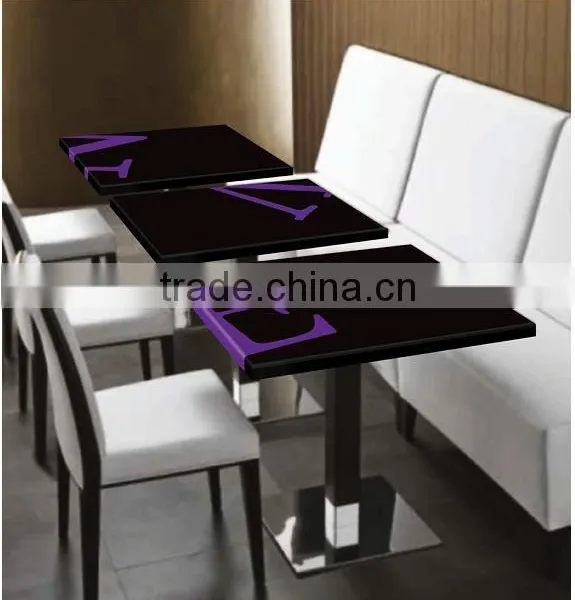 Customized Design Soid Surface Offee Table Tops/ Artificial Marble Stone Restaurant Dinning Table photo-3