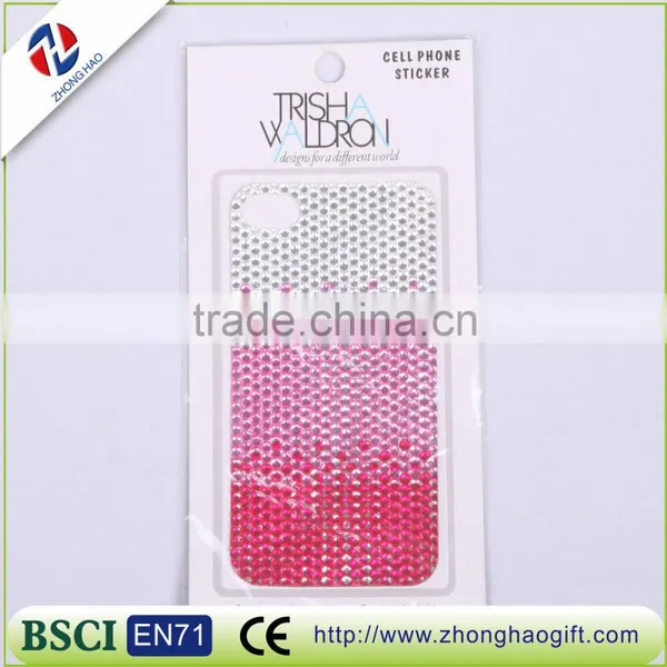 Color Gradient Crystal Strass Cell Phone Sticker photo-2