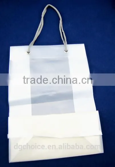 Clear Hdpe Plastic Shopping Bag With Nylon Rope
