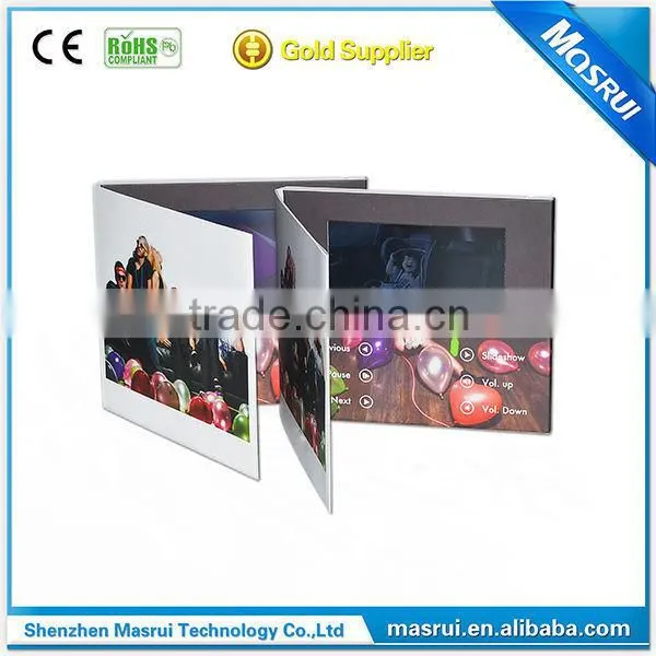 2015 Fashion Customized Printing Video Brochure 7.0 LCD Greeting Card Promote Greeting Card photo-3