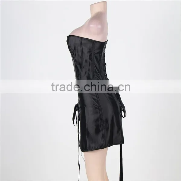 New Design Mature Women Sexy Leather Lingerie Bustier Sexy Corset photo-3
