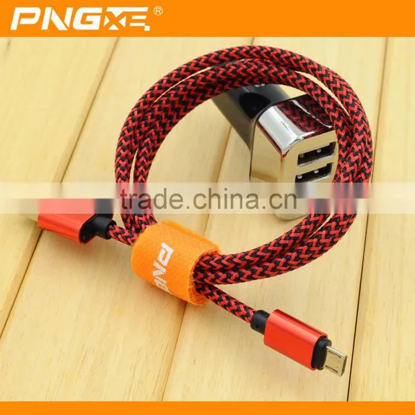 PNGXE Hot Sale High Quality Nylon Braided Usb Charger Cable for Iphone 5 Data Cable photo-3