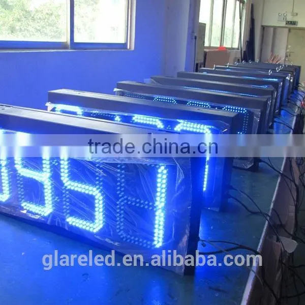 16 Inch Outdoor Led Clock Time Date Temperature Sign photo-3